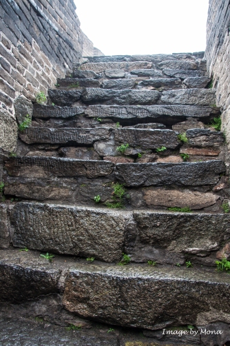 Imagine the hands that labored to build these steps on the top of the mountain, a half-day hike from the base.